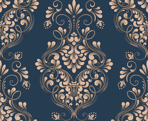 Free Vector | Damask seamless pattern element vector classical luxury old fashioned damask ornament royal victorian seamless texture for wallpapers textile wrapping vintage exquisite floral baroque template