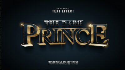 Free Vector | Dark prince text effect