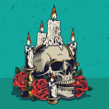 Free Vector | Day of dead colorful vintage concept