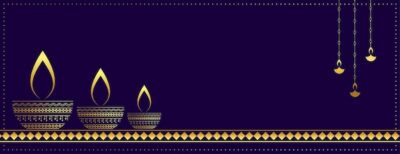 Free Vector | Decorative golden purple web diwali banner design