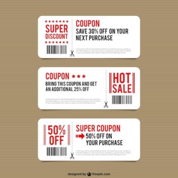 Free Vector | Discount coupon templates