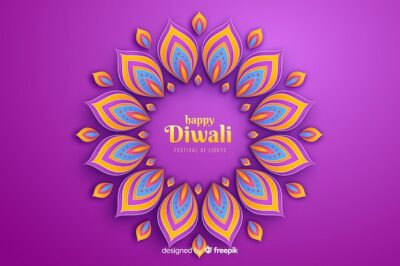 Free Vector | Diwali festive ornaments celebration background