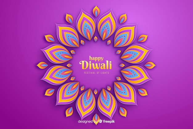Free Vector | Diwali festive ornaments celebration background
