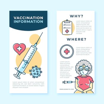 Free Vector | Drawn coronavirus vaccination informative brochure