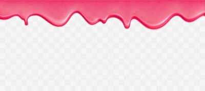 Free Vector | Dripping flowing pink slime border