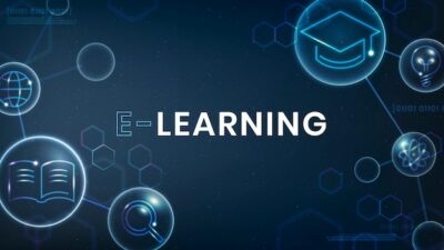 Free Vector | E-learning education template vector technology ad banner