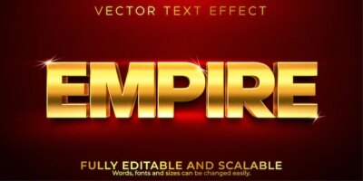 Free Vector | Editable text effect golden luxury text style