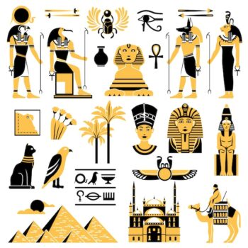 Free Vector | Egypt symbols decorative icons set