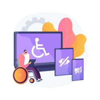 Free Vector | Electronic accessibility abstract concept vector illustration. accessibility to websites, electronic device for disabled people, communication technology, adjustable web pages abstract metaphor.