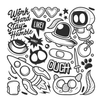 Free Vector | Elements hand drawn doodle vector