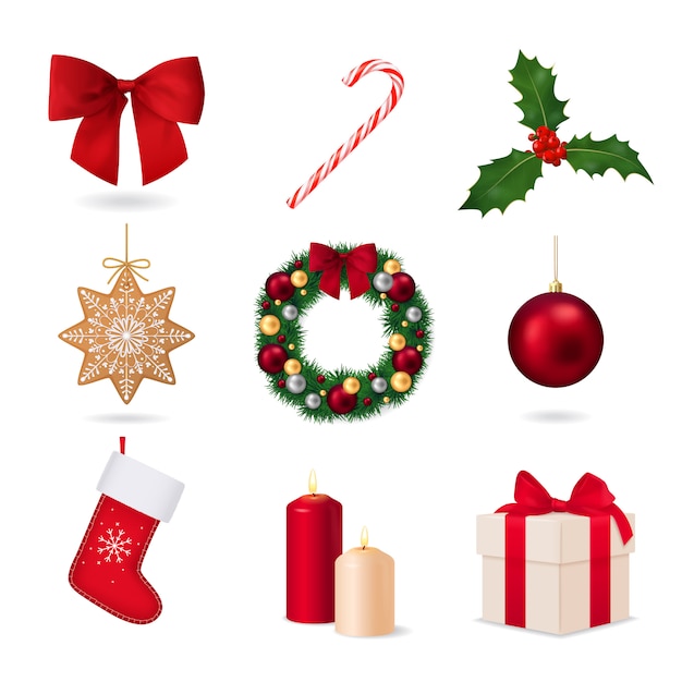 Free Vector | Elements of christmas collection