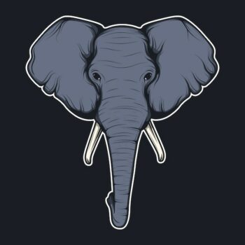Free Vector | Elephant head background
