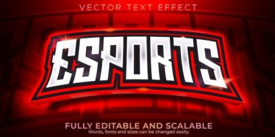 Free Vector | Esport text effect, editable gamer and neon text style