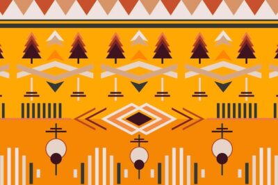 Free Vector | Ethnic geometric pattern background, colorful image vector