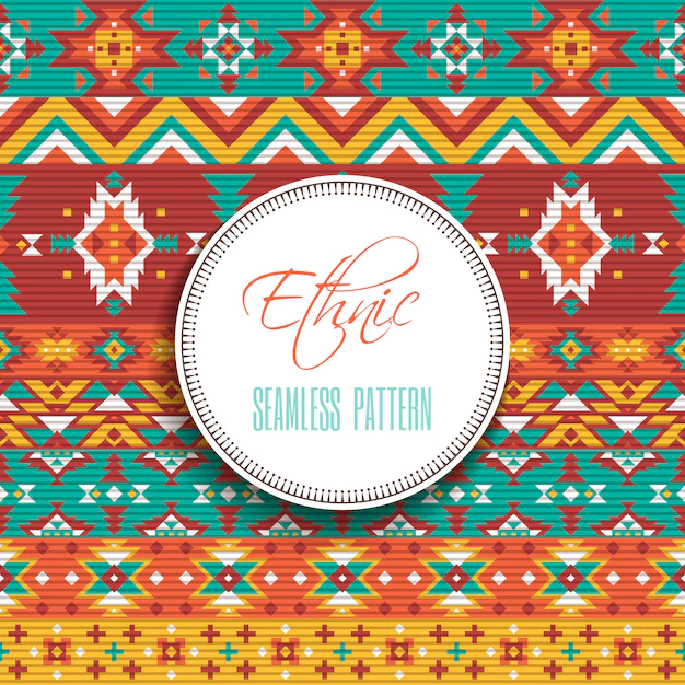 Free Vector | Ethnic geometric seamless pattern