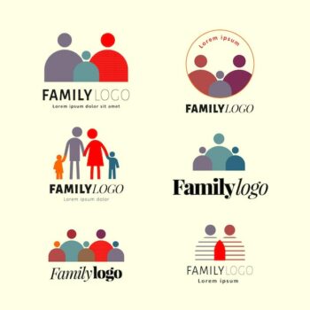 Free Vector | Family logo collection concept