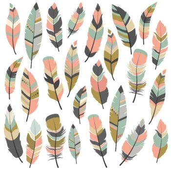 Free Vector | Feather designs collection