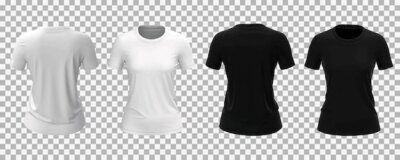 Free Vector | Female white and black t-shirt collection