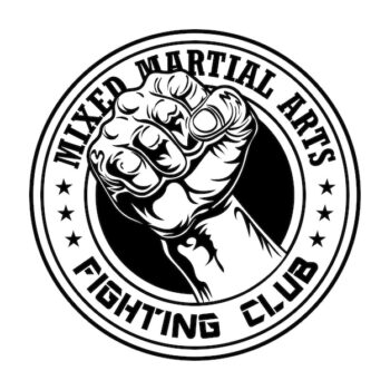 Free Vector | Fight club emblem with fist. boxing and fighting club logo with muscular arm