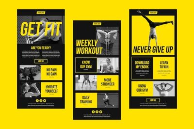 Free Vector | Fitness email template