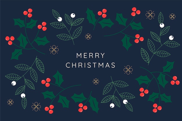 Free Vector | Flat christmas background