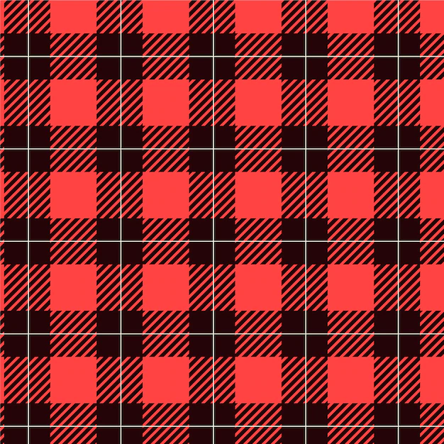 Free Vector | Flat christmas plaid pattern design