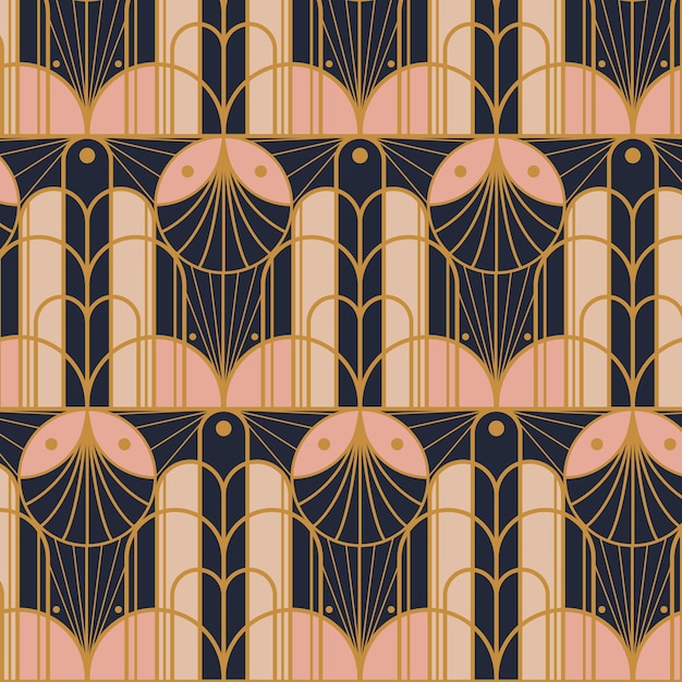 Free Vector | Flat design art deco premium wallpaper