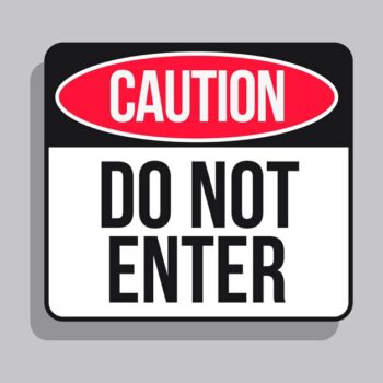 Free Vector | Flat design do not enter sign design