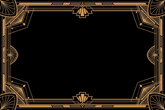 Free Vector | Flat design golden art deco background