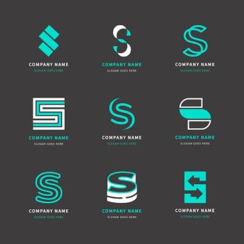 Free Vector | Flat design s logo template pack