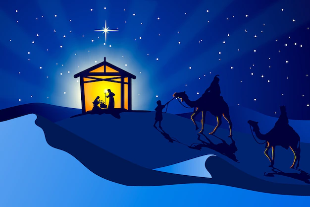 Free Vector | Flat design wallpaper nativity illustration