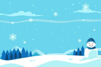 Free Vector | Flat design winter background