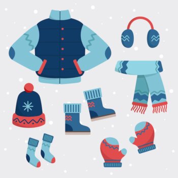 Free Vector | Flat design winter clothes and essentials