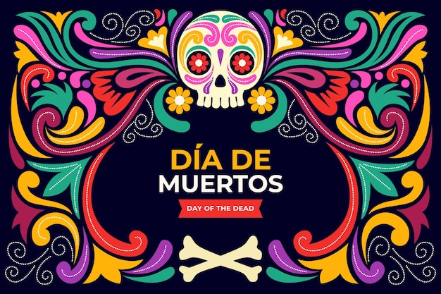 Free Vector | Flat dia de muertos background