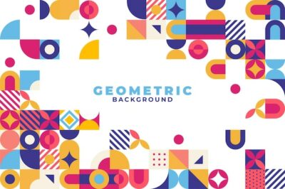 Free Vector | Flat mosaic background with geometric shapes