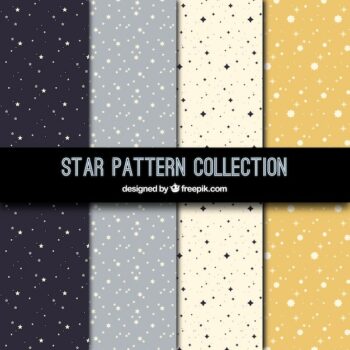 Free Vector | Flat patterns collection with stars