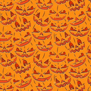 Free Vector | Flat vintage halloween pattern design