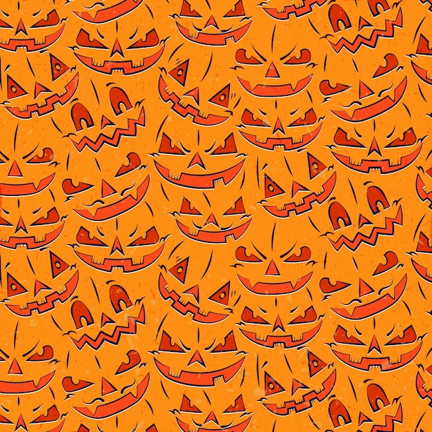 Free Vector | Flat vintage halloween pattern design