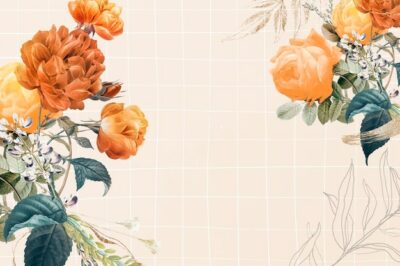 Free Vector | Flower background aesthetic border vector, remixed from vintage public domain images