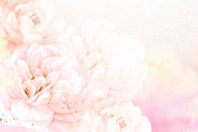 Free Vector | Flower background with aesthetic border vector, remixed from vintage public domain images