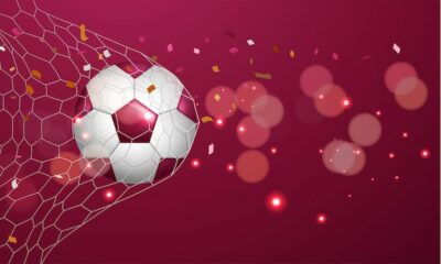 Free Vector | Football 2022 tournament cup background