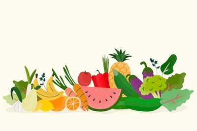 Free Vector | Fruit and vegetables background