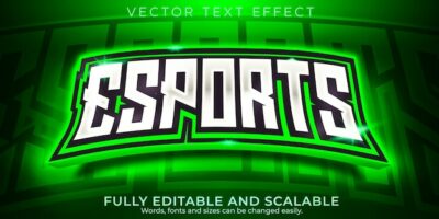 Free Vector | Gamer text effect, editable esport and neon text style