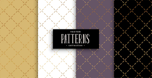 Free Vector | Geometric golden diagonal lines pattern set