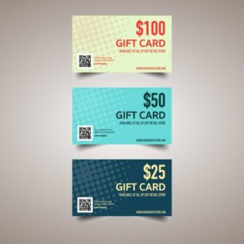 Free Vector | Gift card decorated with dots