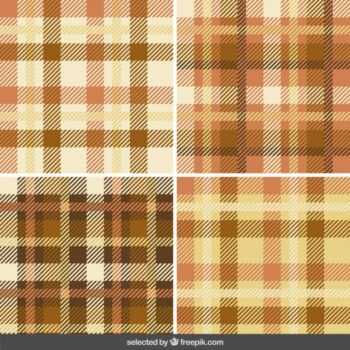 Free Vector | Gingham patterns collection