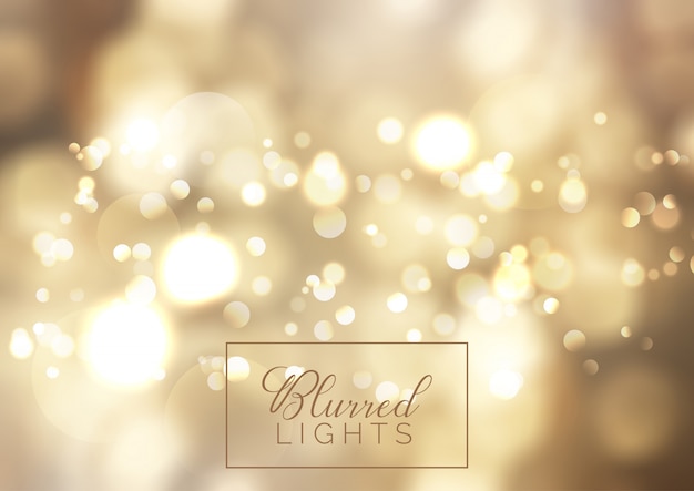 Free Vector | Golden bokeh lights background