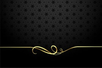 Free Vector | Golden calligraphic swirl border on black background