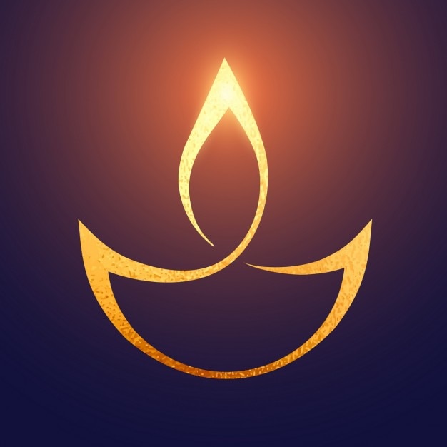 Free Vector | Golden symbol for diwali