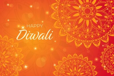 Free Vector | Gradient background for diwali celebration